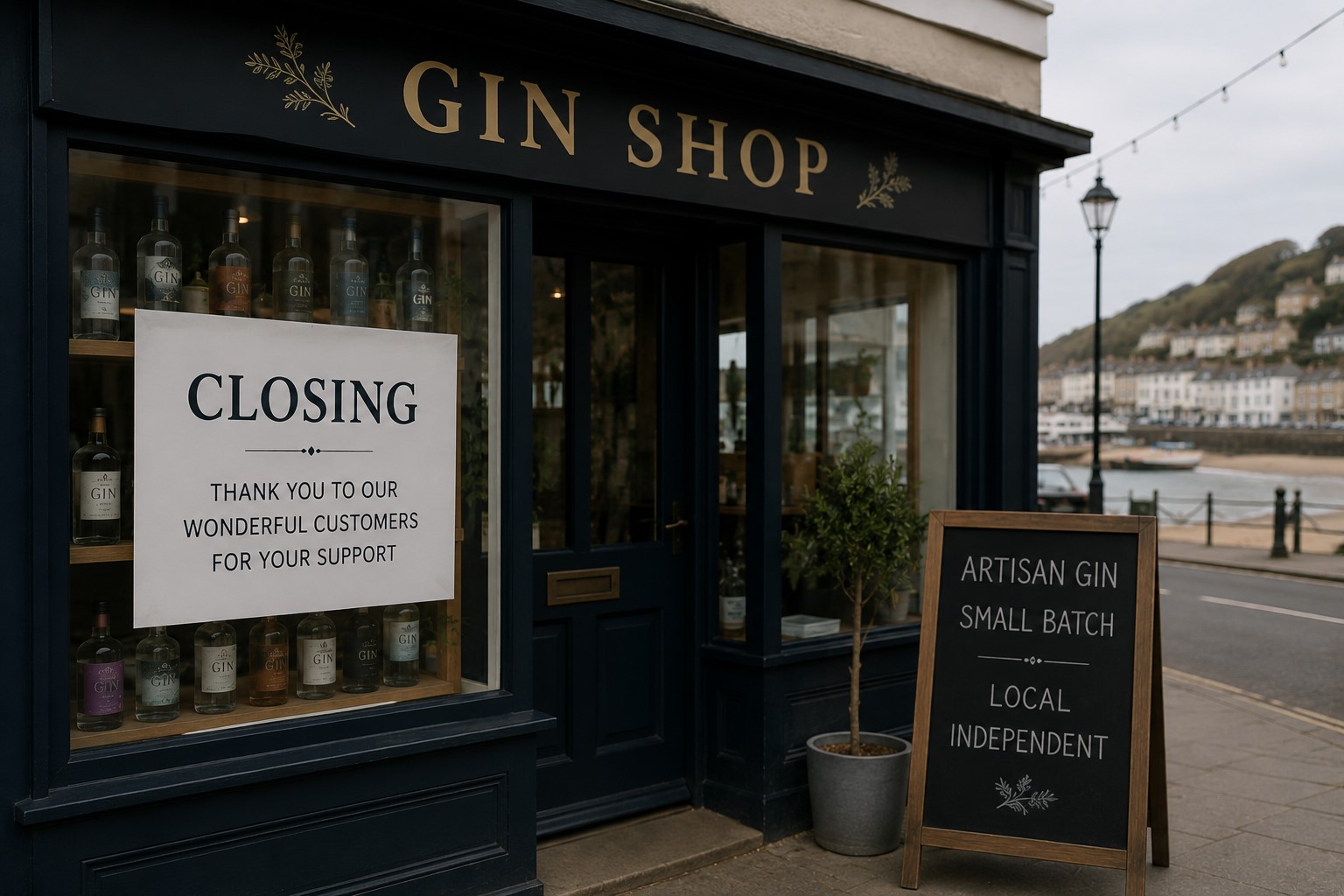 Popular Seaside Gin Shop to Close as High Street Pressures Continue