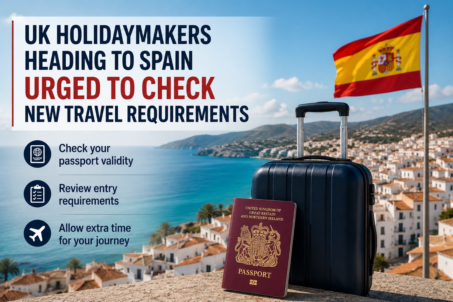 UK Holidaymakers Heading to Spain Urged to Check New Travel Requirements