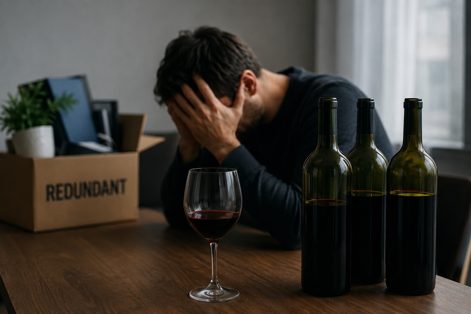 How Redundancy Triggered My Descent Into Drinking Three Bottles of Wine Every Night