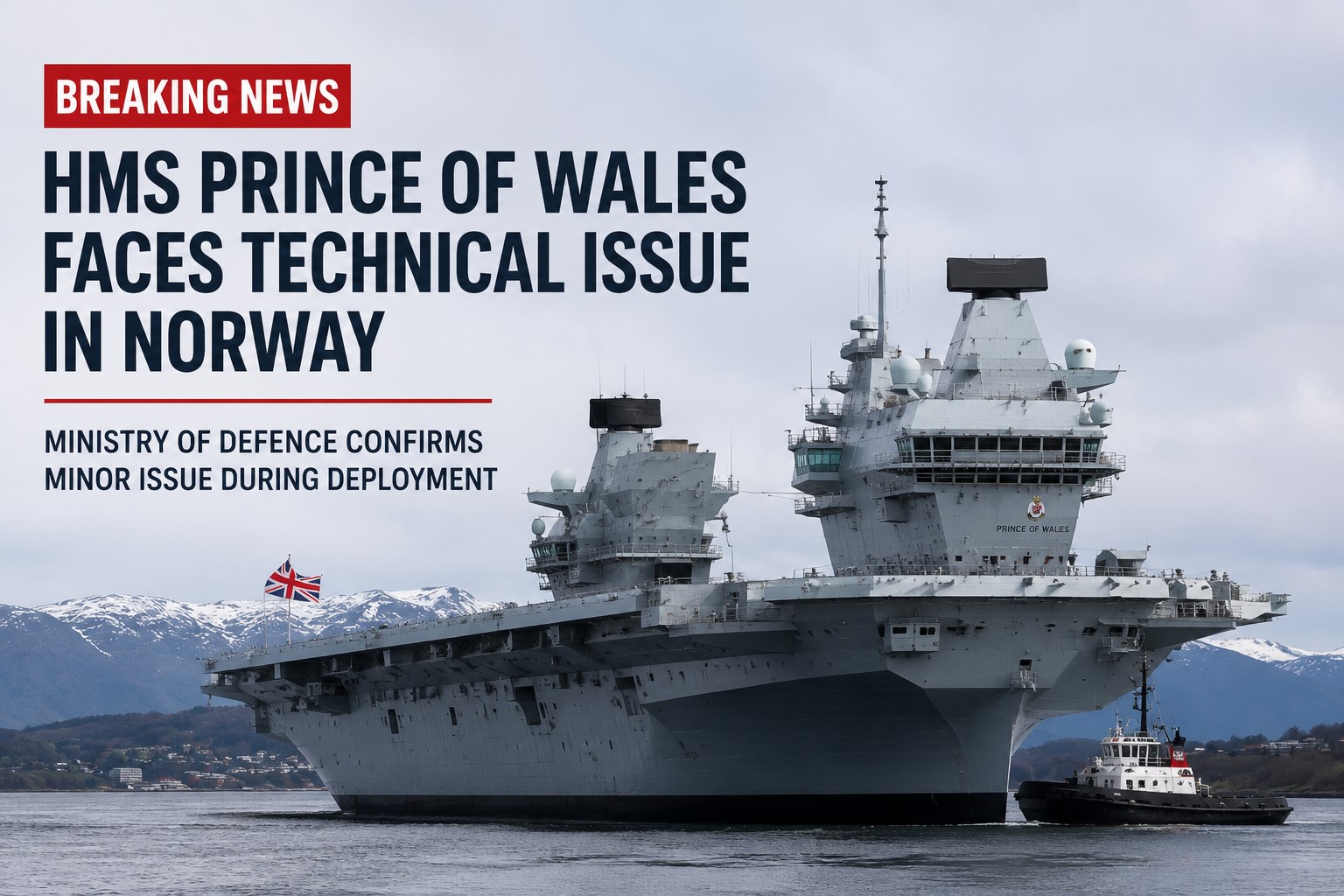 HMS Prince of Wales Faces Technical Issue During Norway Deployment