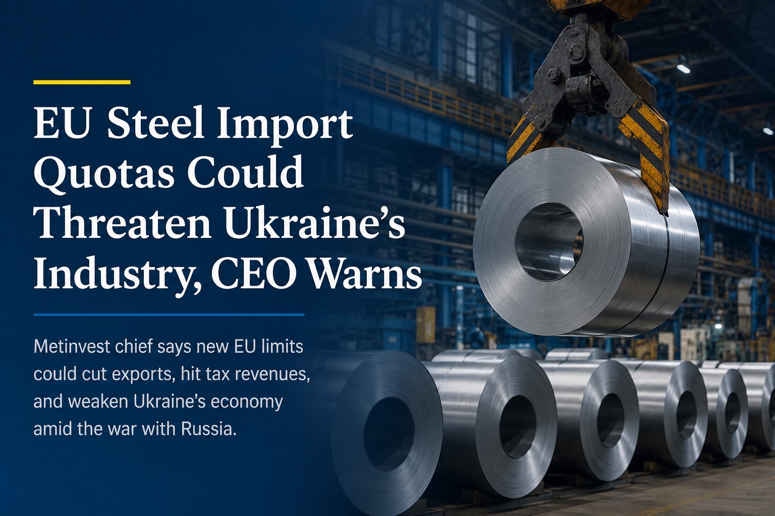 EU Steel Import Quotas Could Threaten Ukraine’s Steel Industry, Industry Leader Warns