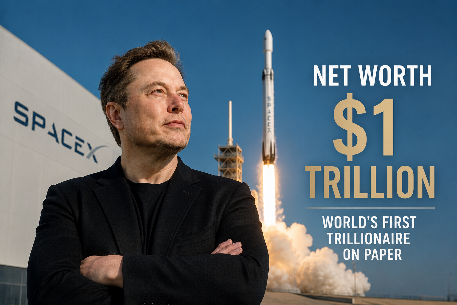 SpaceX IPO Pushes Elon Musk’s Net Worth Past $1 Trillion, Making Him the World’s First Trillionaire on Paper