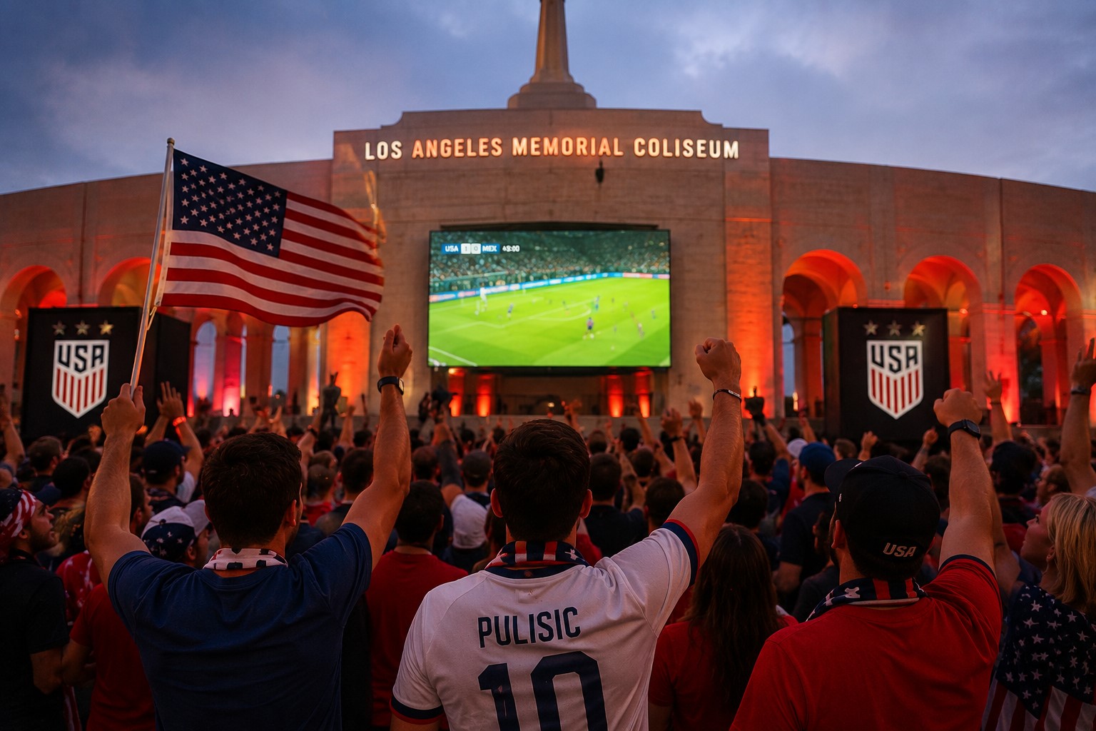 U.S. Soccer Fans Pack Coliseum Watch Party, Embracing World Cup Atmosphere at Affordable Prices