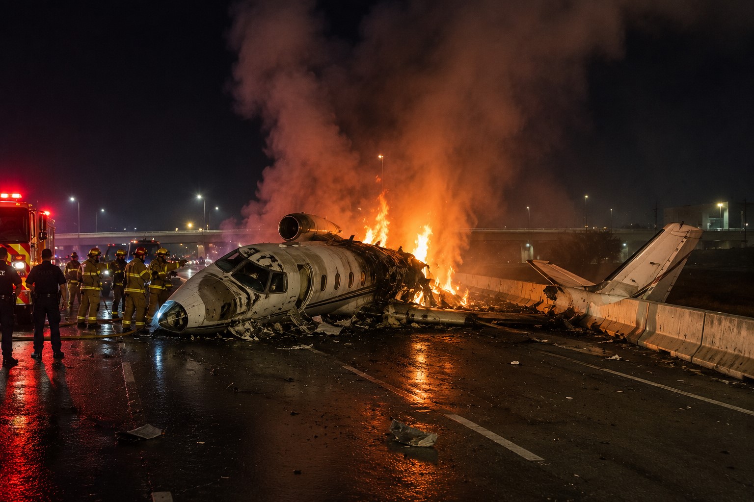 Fiery Small Plane Crash in Laredo Claims One Life as Rescue Crews Rush to Scene