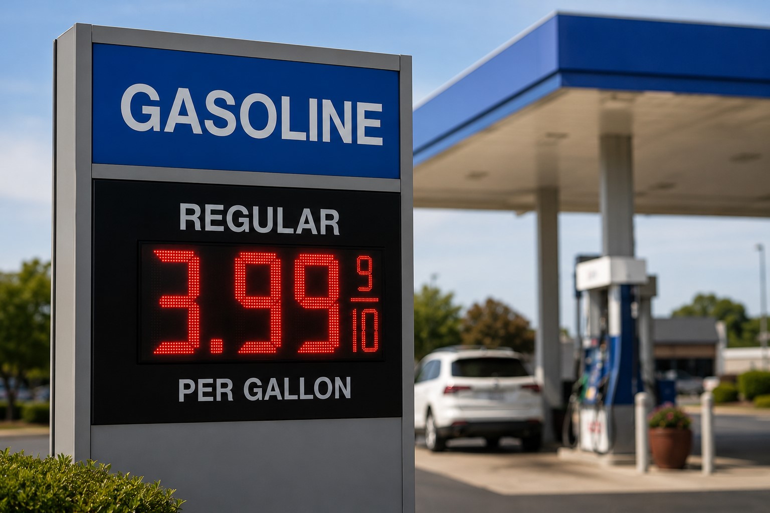 U.S. Gas Prices Dip Below $4 a Gallon for First Time Since March