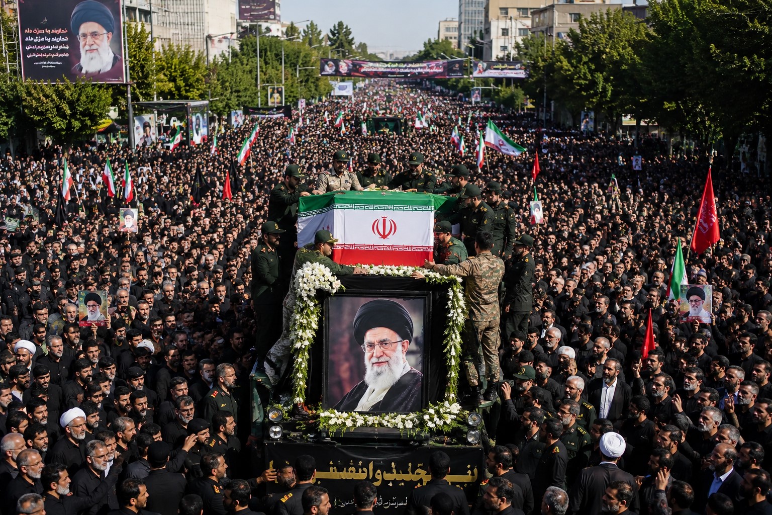 Crowds Fill Tehran Streets for Supreme Leader’s Multi-Day Funeral Procession