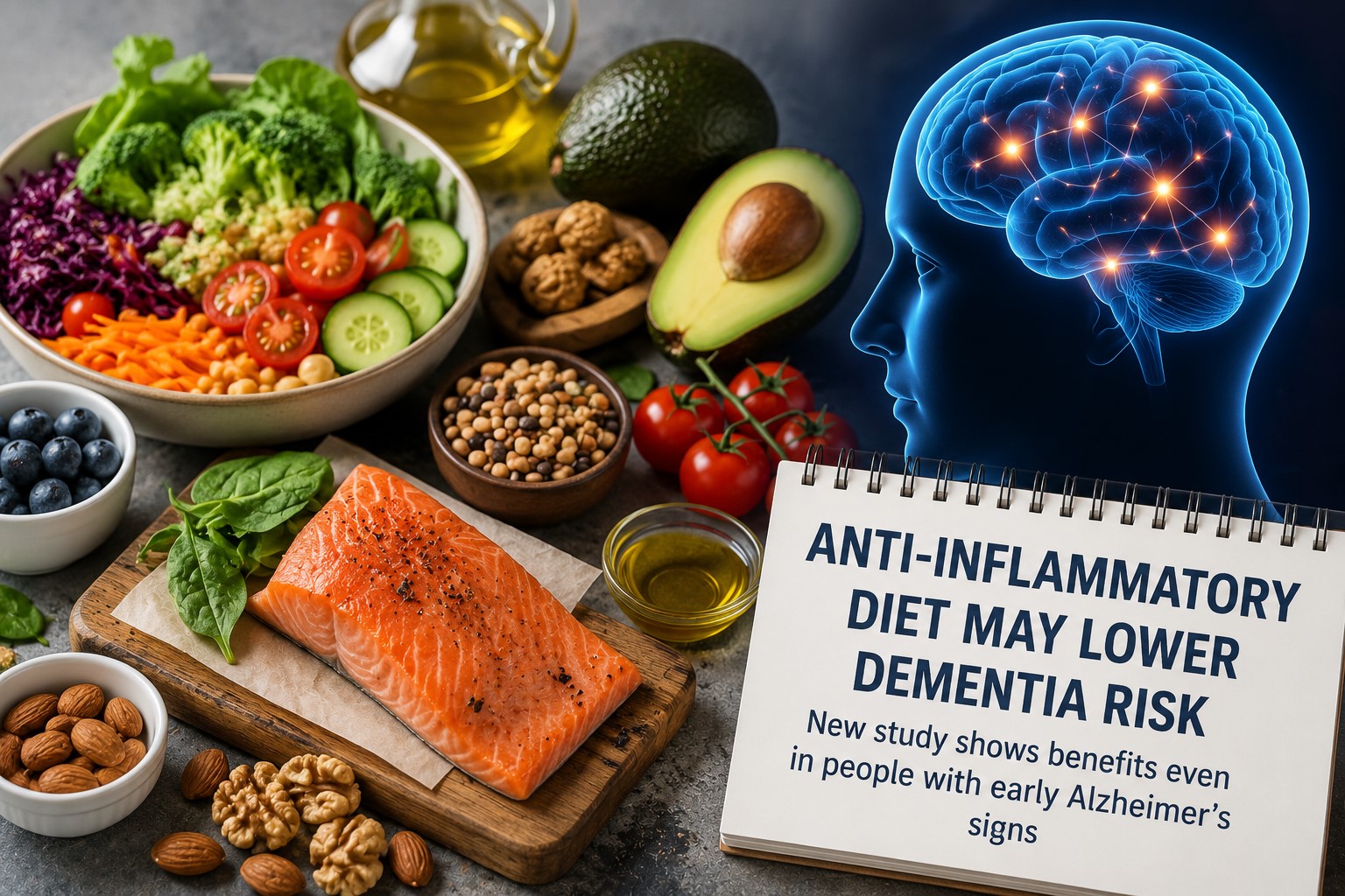Anti-Inflammatory Diet Linked to Lower Dementia Risk, Study Suggests