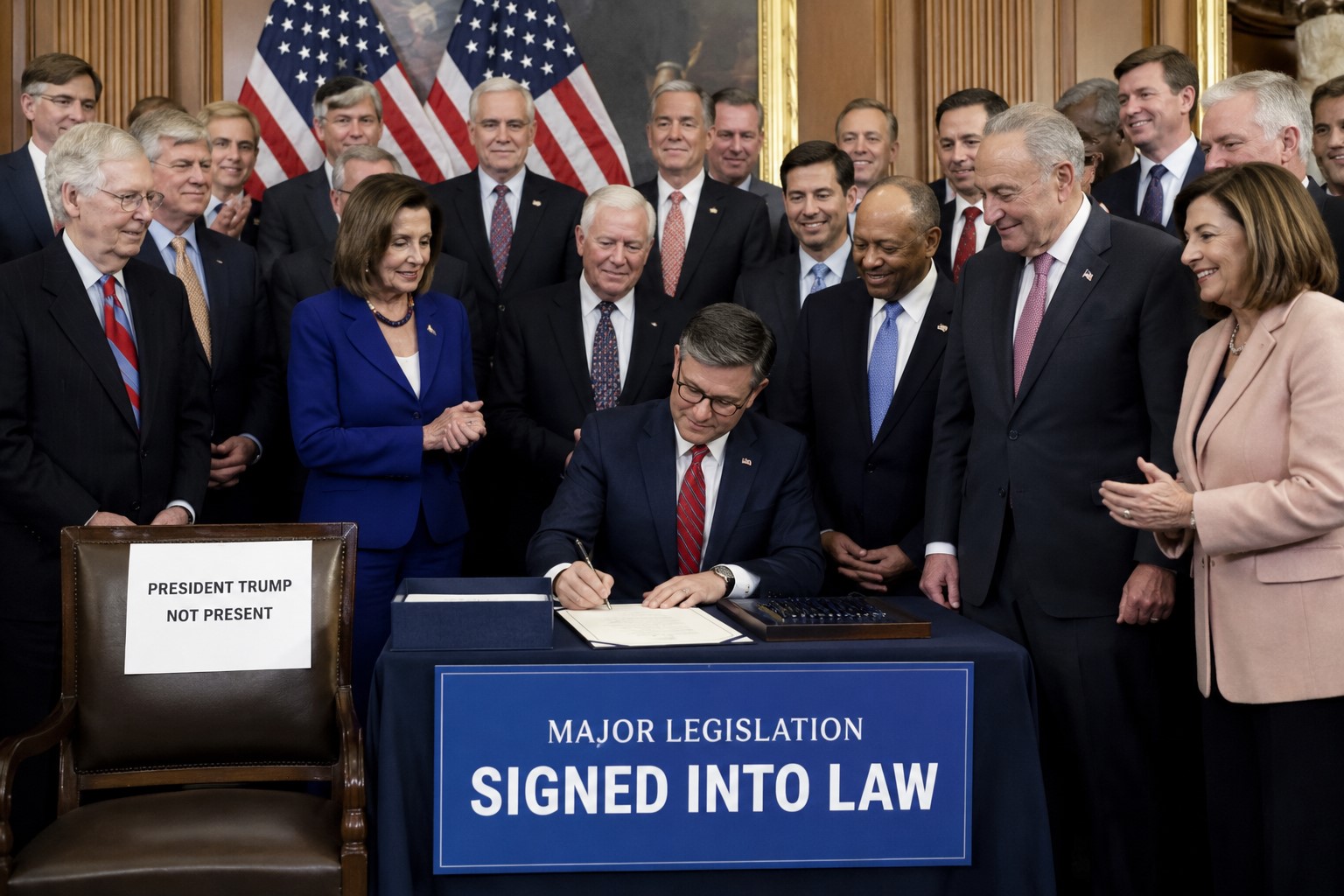Trump Skips What Could Be Congress’ Final Major Bill-Signing Ceremony