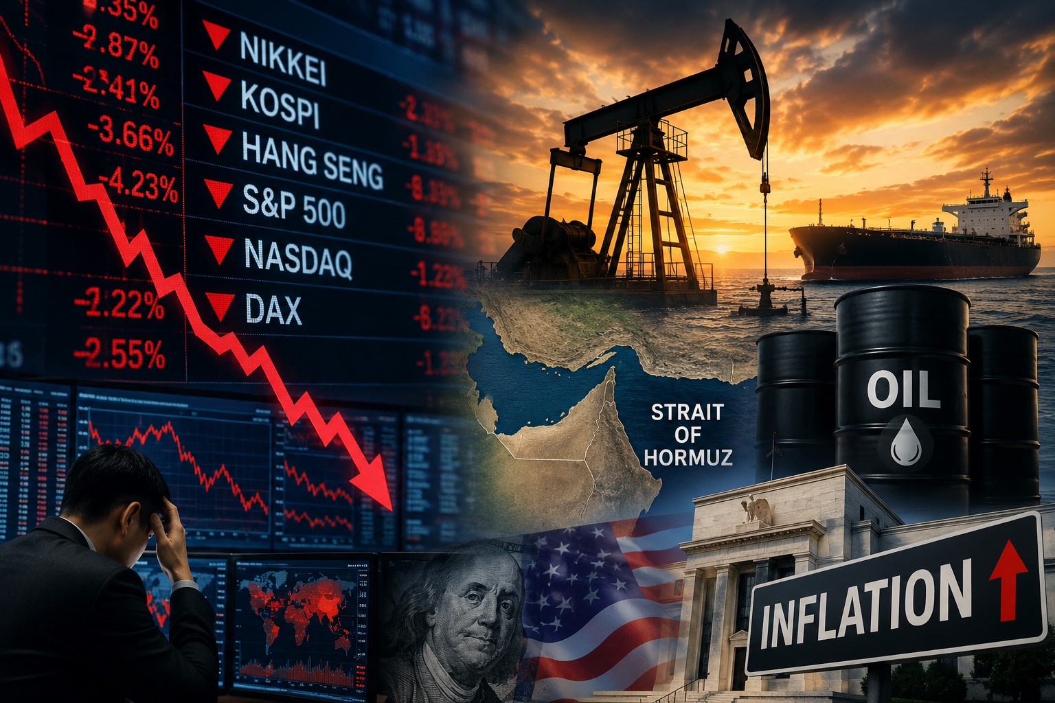 Global Stocks Slide as Gulf Conflict Sparks Sharp Oil Price Surge
