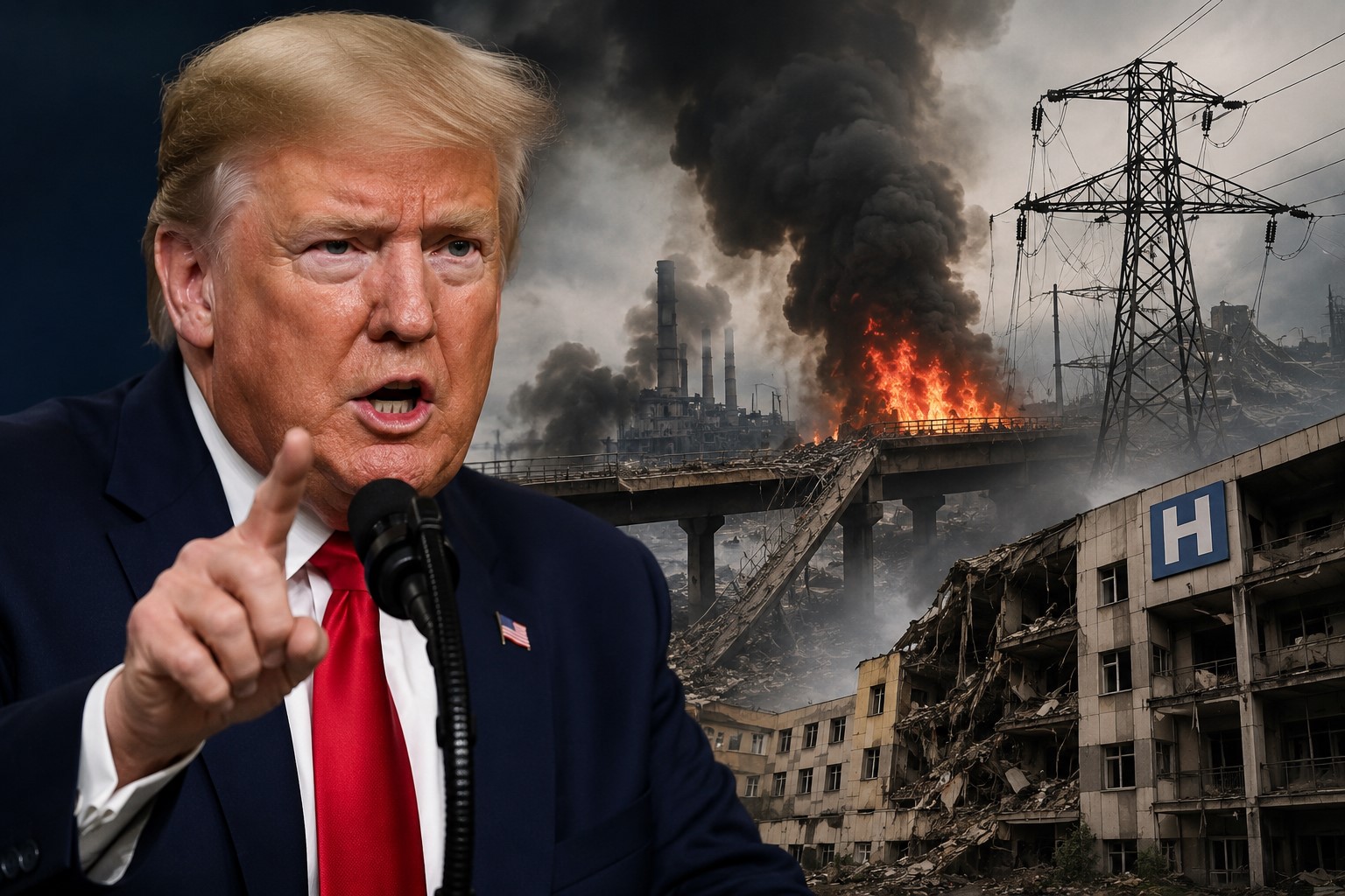 Trump Renews Threats to Target Civilian Infrastructure