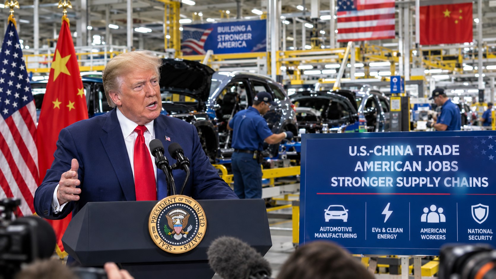 Trump Open to Chinese Automakers Building Cars in U.S. With American Workers