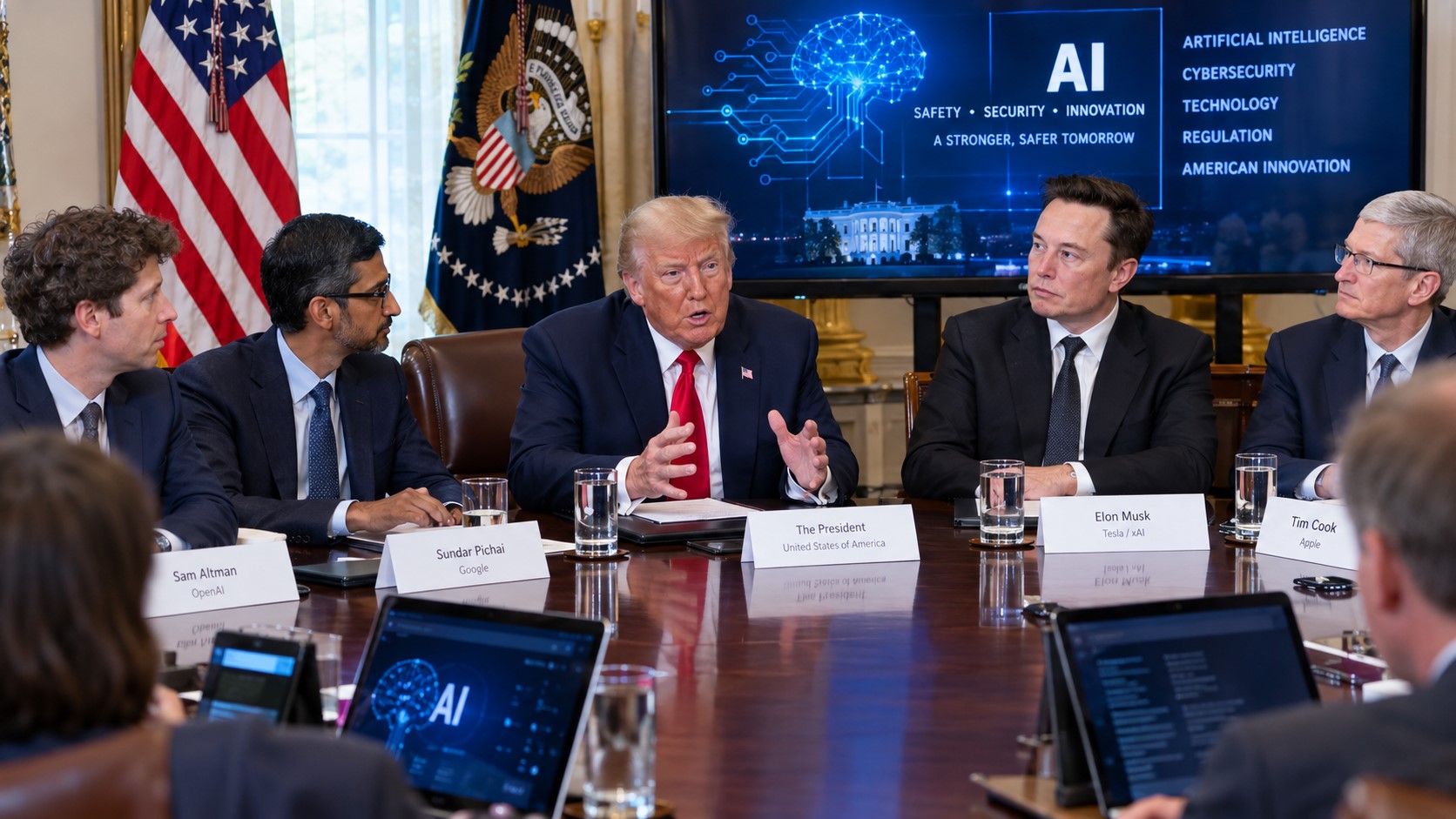 Trump and Major Tech Companies Sign Voluntary AI Safety Accord