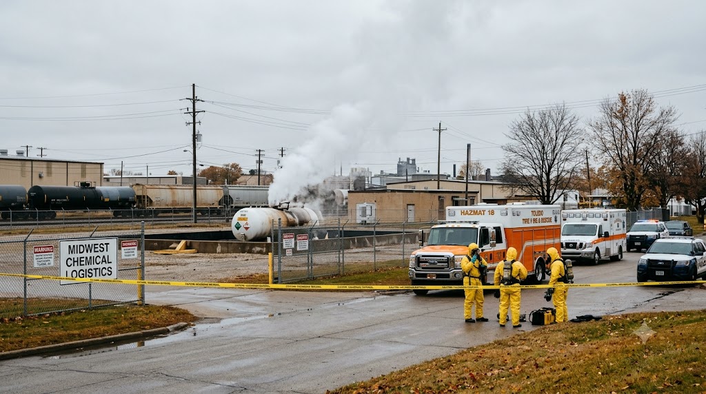 Ohio Chemical Tank Leak Triggers Evacuations as Toxic Plume Spreads